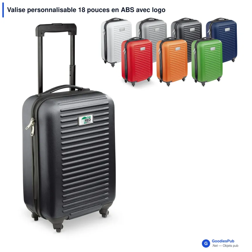 Valise personnalisable 18 pouces en ABS avec logo - Édition couleur - Image 1