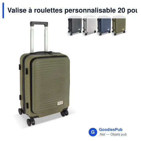 Valise à roulettes personnalisable 20 pouces avec logo - InSideOut Rulla