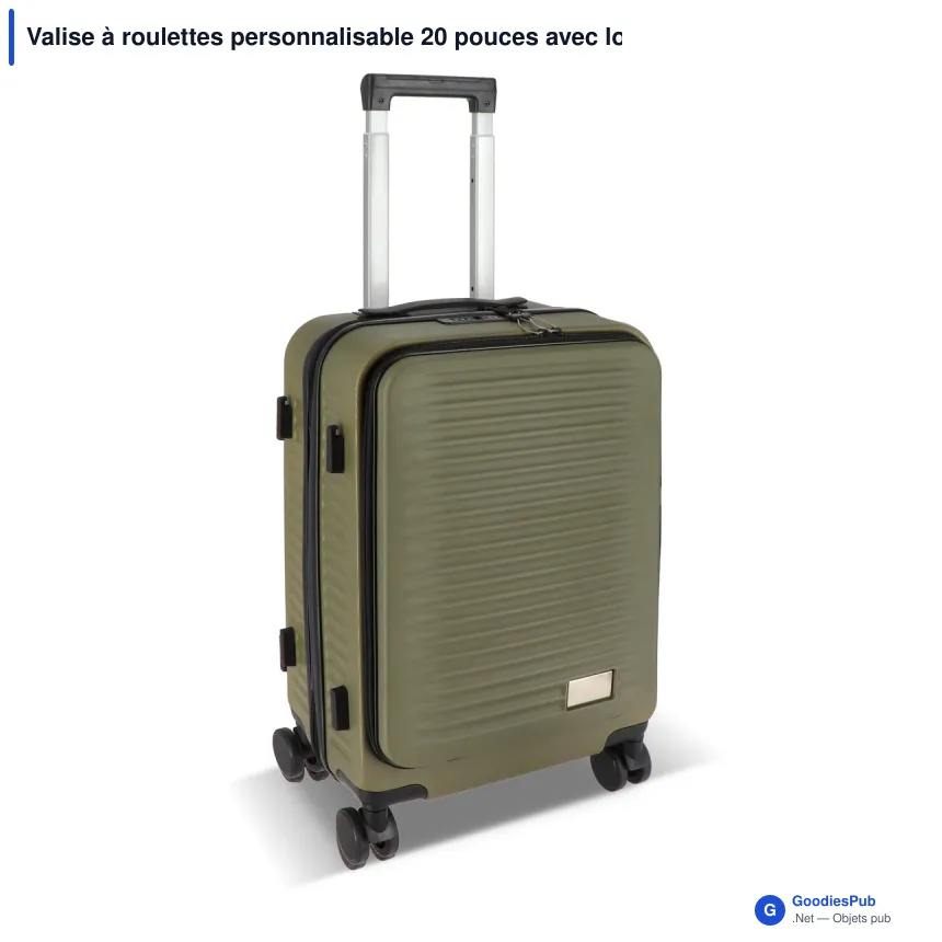 Valise à roulettes personnalisable 20 pouces avec logo - InSideOut Rulla - Image 4
