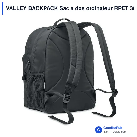 VALLEY BACKPACK Sac à dos ordinateur RPET 300D - Image 3