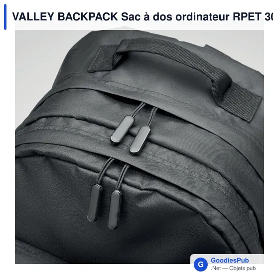 VALLEY BACKPACK Sac à dos ordinateur RPET 300D - Image 4