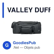VALLEY DUFFLE Grand sac de sport en RPET 300D - Miniature 2