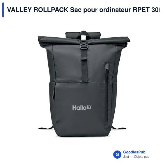 VALLEY ROLLPACK Sac pour ordinateur RPET 300D - Image 5