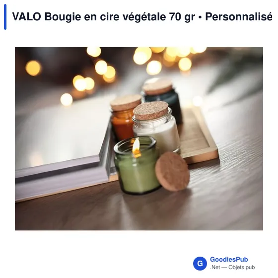 Bougie personnalisable en cire végétale avec logo - VALO - Image 2