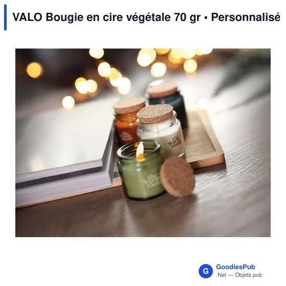Bougie personnalisable en cire végétale avec logo - VALO - Image 3