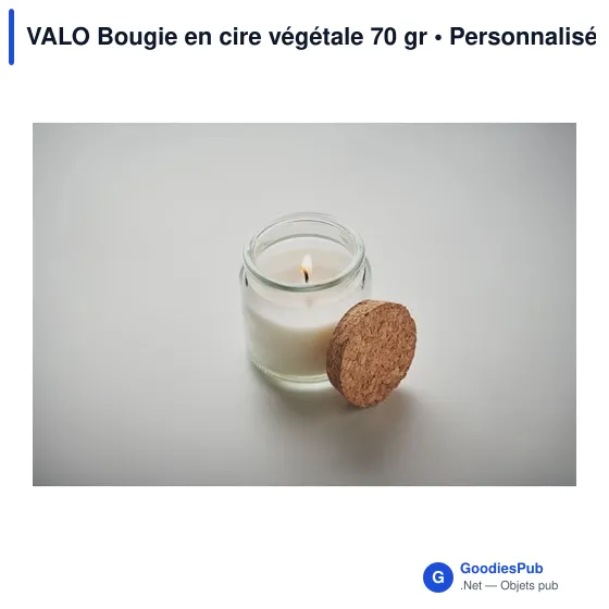 Bougie personnalisable en cire végétale avec logo - VALO - Image 4