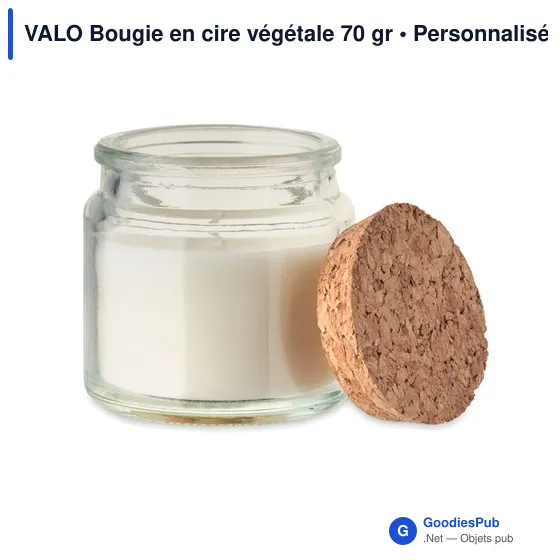 Bougie personnalisable en cire végétale avec logo - VALO - Image 6