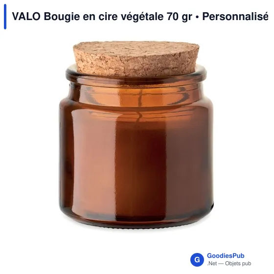 Bougie personnalisable en cire végétale avec logo - VALO - Image 7