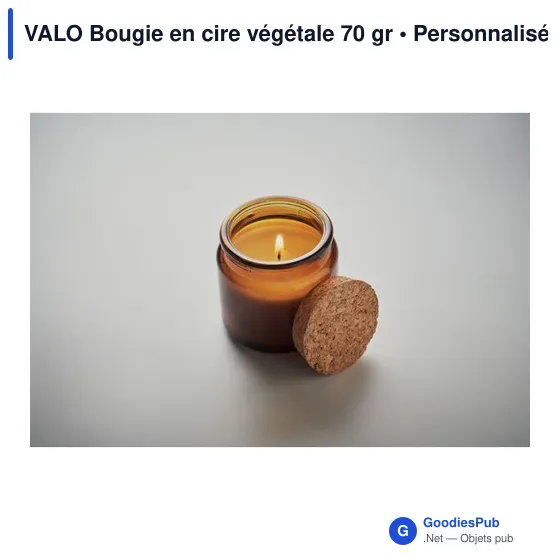 Bougie personnalisable en cire végétale avec logo - VALO - Image 8
