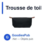 Trousse de toilette personnalisable en 600D RPET avec logo - Miniature 2