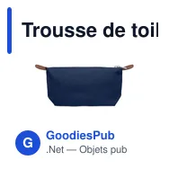 Trousse de toilette personnalisable en 600D RPET avec logo - Miniature 12