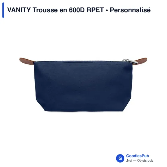 Trousse de toilette personnalisable en 600D RPET avec logo - Image 12