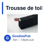 Trousse de toilette personnalisable en 600D RPET avec logo - Miniature 4
