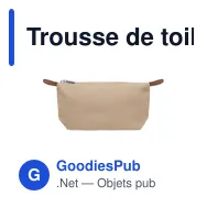 Trousse de toilette personnalisable en 600D RPET avec logo - Miniature 6