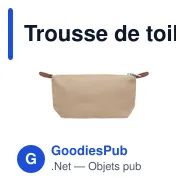 Trousse de toilette personnalisable en 600D RPET avec logo - Miniature 7