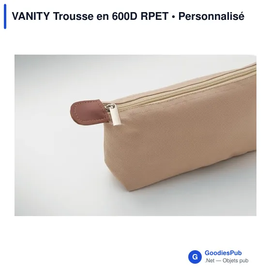 Trousse de toilette personnalisable en 600D RPET avec logo - Image 9