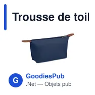 Trousse de toilette personnalisable en 600D RPET avec logo - Miniature 10