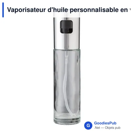 Vaporisateur d'huile personnalisable en verre et inox - Caiusavec logo