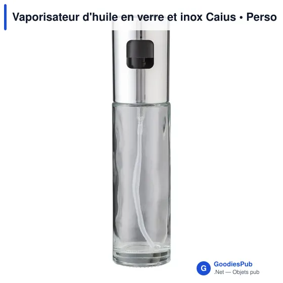 Vaporisateur d'huile personnalisable en verre et inox - Caiusavec logo - Image 1