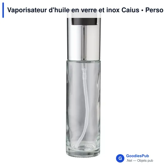 Vaporisateur d'huile personnalisable en verre et inox - Caiusavec logo - Image 3