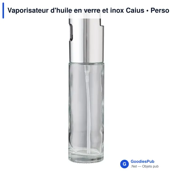 Vaporisateur d'huile personnalisable en verre et inox - Caiusavec logo - Image 4