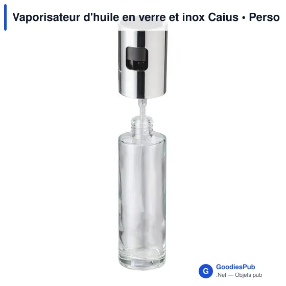 Vaporisateur d'huile personnalisable en verre et inox - Caiusavec logo - Image 5