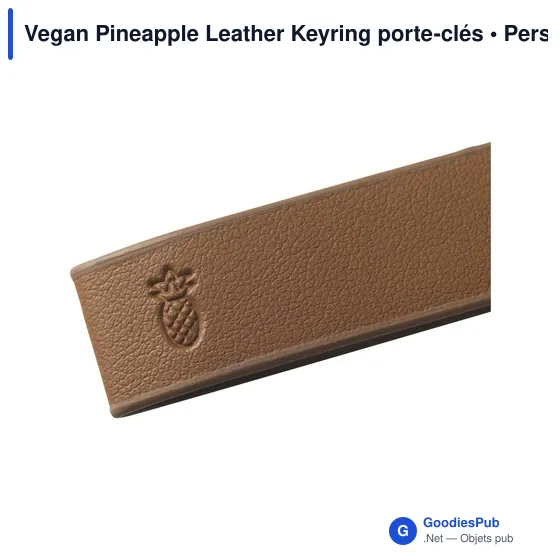 Vegan Pineapple Leather Keyring porte-clés - Image 2