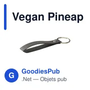 Vegan Pineapple Leather Keyring porte-clés - Miniature 11