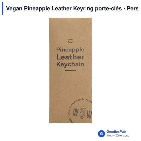 Vegan Pineapple Leather Keyring porte-clés - Image 16