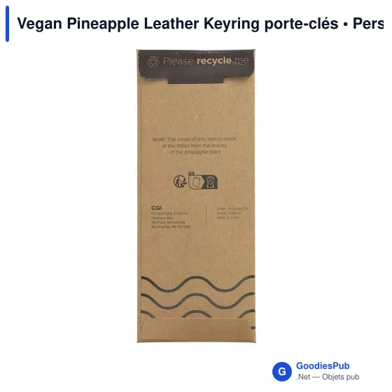 Vegan Pineapple Leather Keyring porte-clés - Image 17