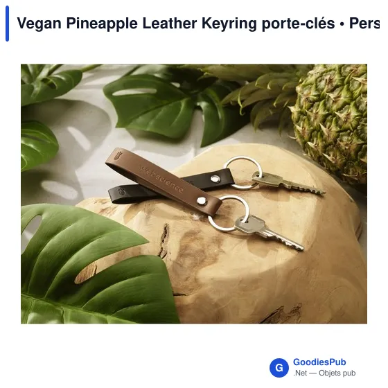 Vegan Pineapple Leather Keyring porte-clés - Image 18