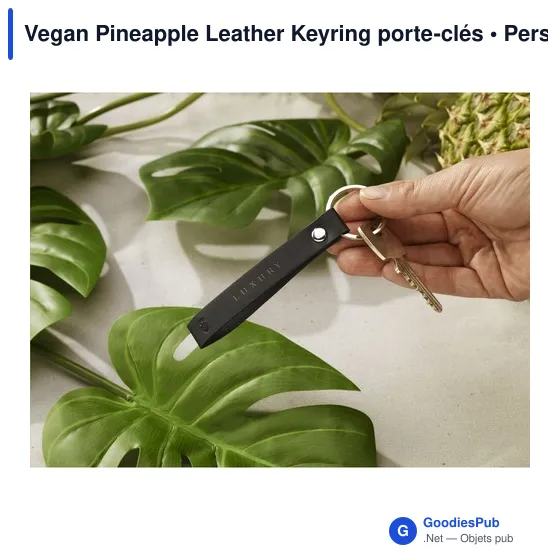Vegan Pineapple Leather Keyring porte-clés - Image 19