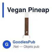 Vegan Pineapple Leather Keyring porte-clés - Miniature 4