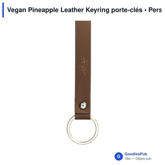 Vegan Pineapple Leather Keyring porte-clés - Image 4
