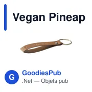 Vegan Pineapple Leather Keyring porte-clés - Miniature 9