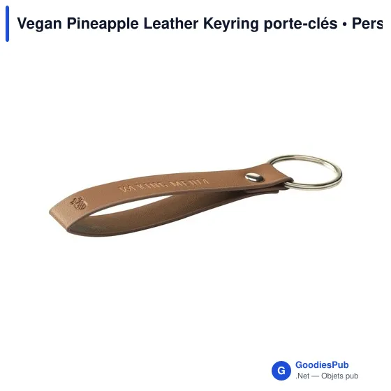 Vegan Pineapple Leather Keyring porte-clés - Image 9
