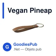 Vegan Pineapple Leather Keyring porte-clés - Miniature 10