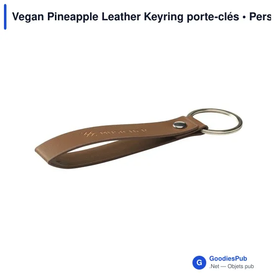 Vegan Pineapple Leather Keyring porte-clés - Image 10