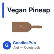 Vegan Pineapple Leather Luggage Tag - Miniature 1