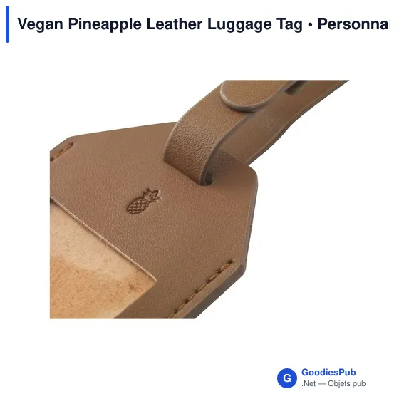 Vegan Pineapple Leather Luggage Tag - Image 2