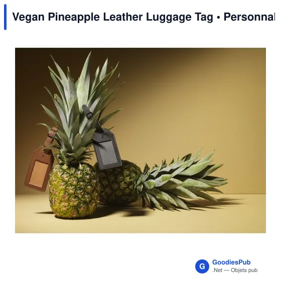 Vegan Pineapple Leather Luggage Tag - Image 3