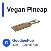 Vegan Pineapple Leather Luggage Tag - Miniature 4