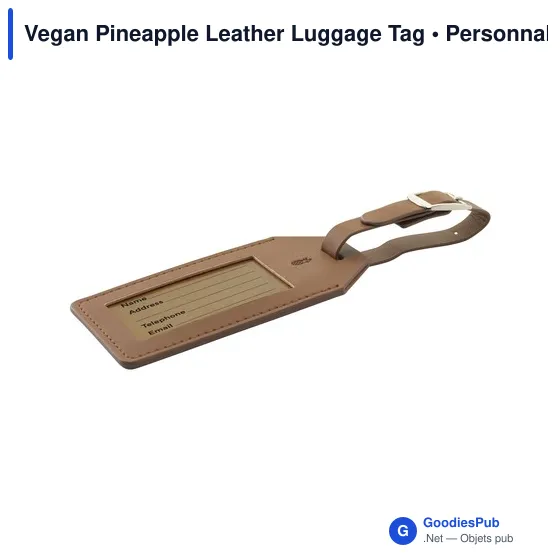 Vegan Pineapple Leather Luggage Tag - Image 4