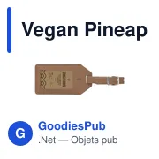 Vegan Pineapple Leather Luggage Tag - Miniature 5