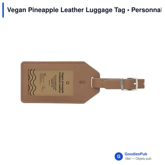 Vegan Pineapple Leather Luggage Tag - Image 5