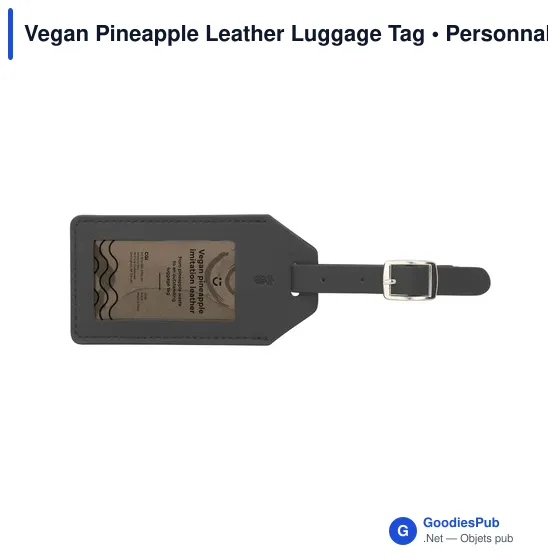 Vegan Pineapple Leather Luggage Tag - Image 6