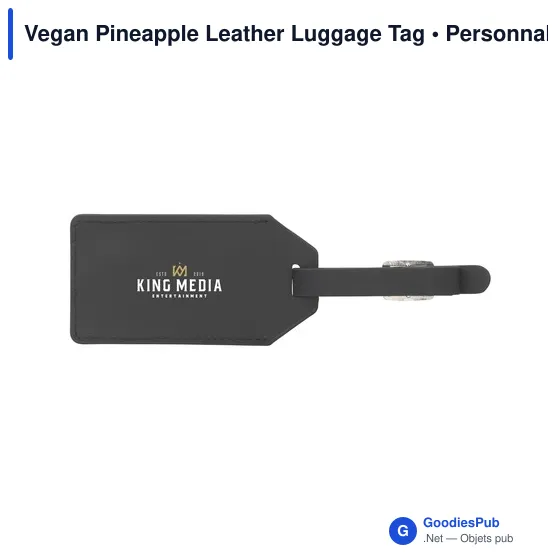 Vegan Pineapple Leather Luggage Tag - Image 7