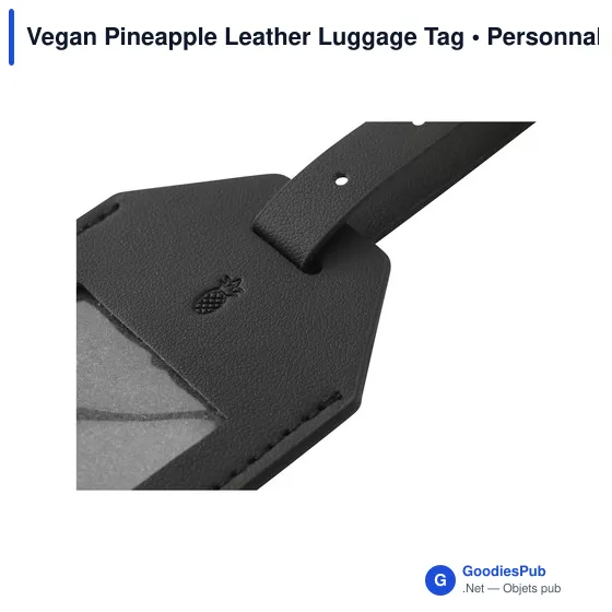 Vegan Pineapple Leather Luggage Tag - Image 8