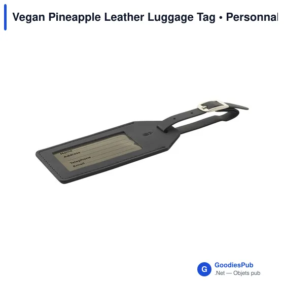 Vegan Pineapple Leather Luggage Tag - Image 10