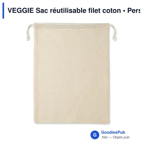 VEGGIE Sac réutilisable filet coton